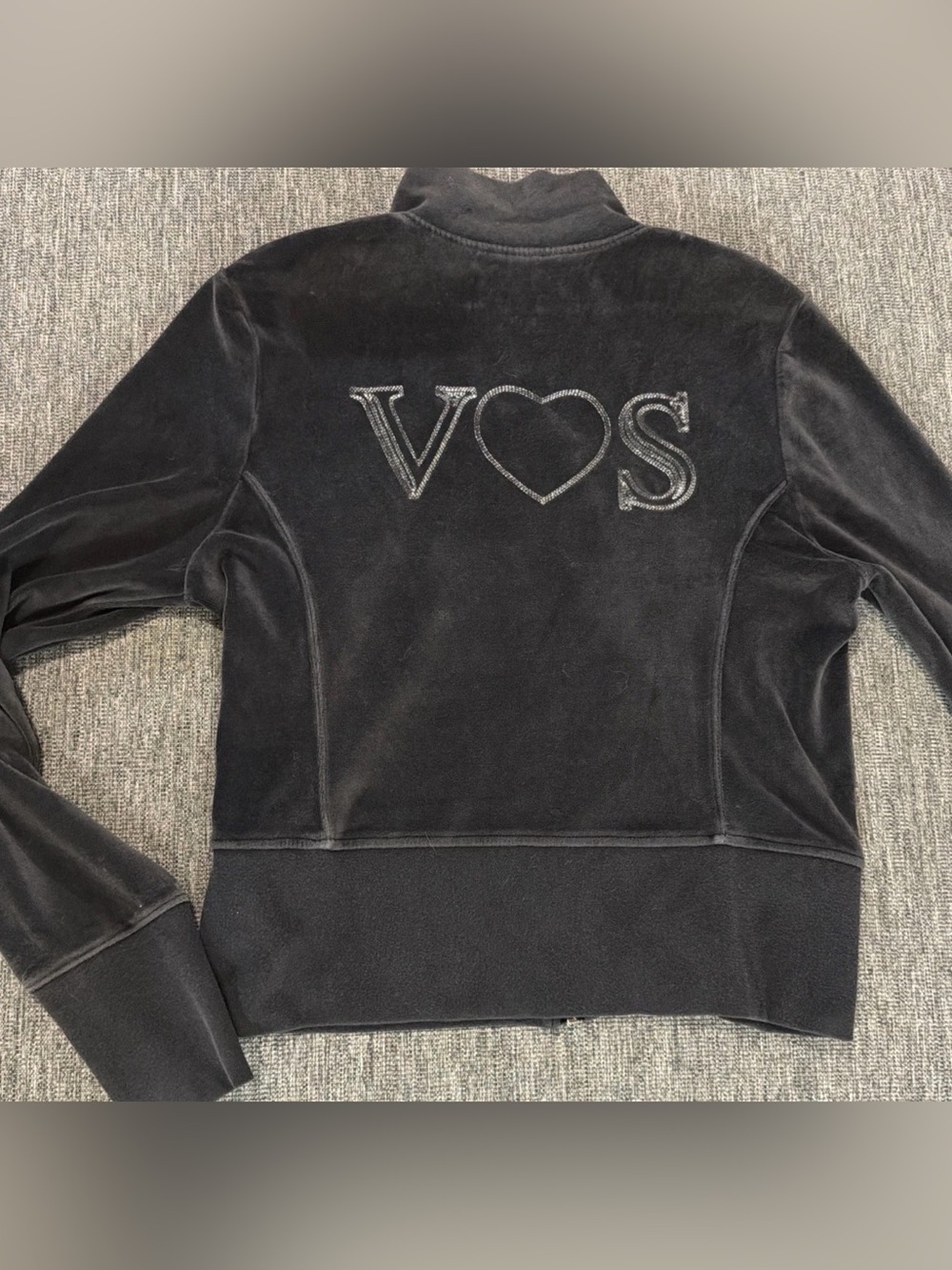 Vintage Victoria Secret Velvet Track Jacket Size L (runs small)